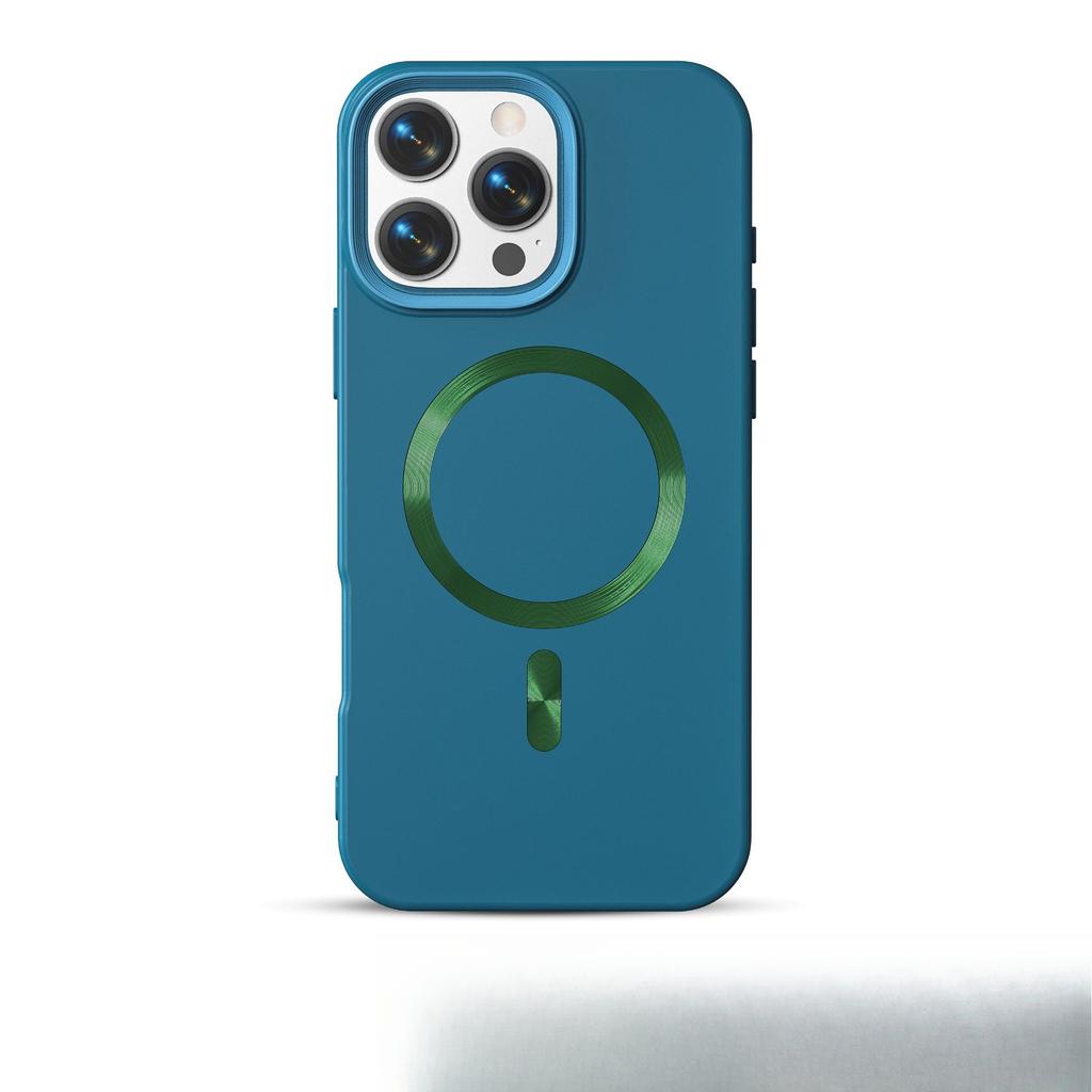 CD Tekstura Gładka Tekstura Skóry Odpowiednia do Etui na Telefon IP16PM, Apple 15/14 Magnetyczne Etui Skóra w Dotyku Kolorystycznie Dopasowane Etui Ochronne