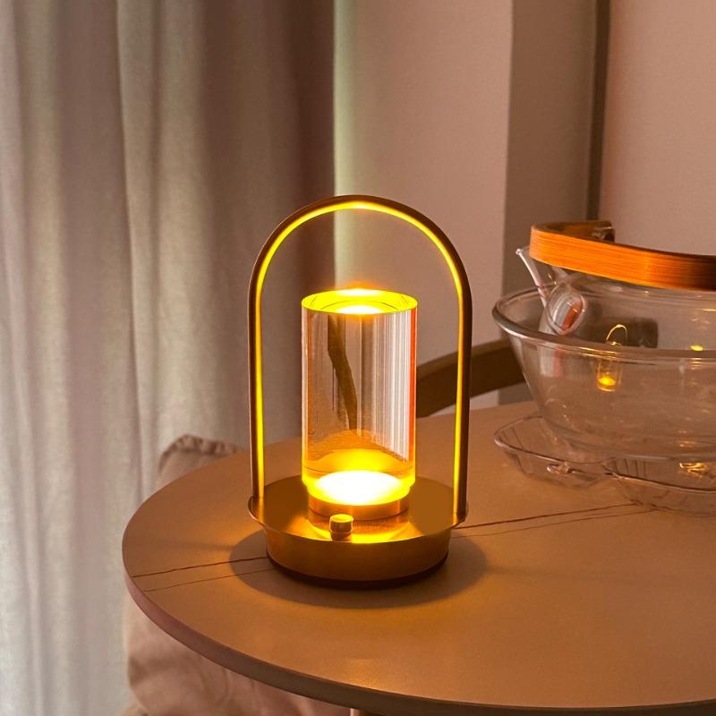 1Pc Simple Portable Ambient Light LED Charging Touch Internet Celebrity Ornament Bedroom Bedside Night Light USB