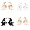 Halloween Ghost Cartilage Earring: 18K Electroplated Stainless Steel, Light Luxury Jewelry