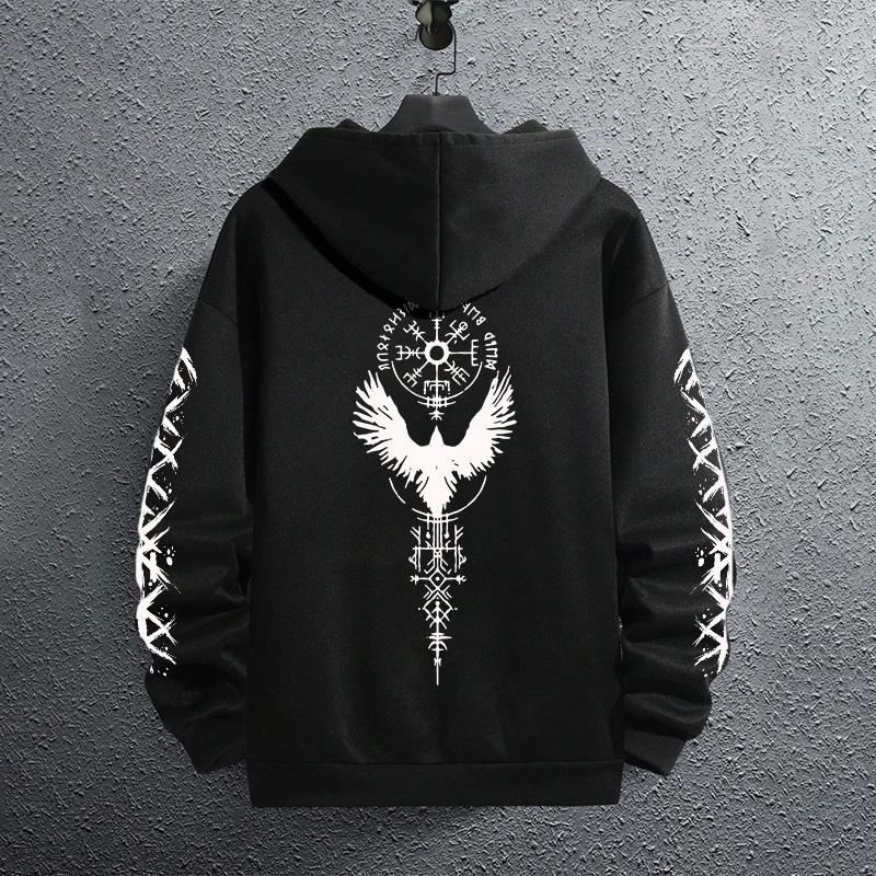Men's Loose Casual Pullover Hoodie Street Fashion Printed Top