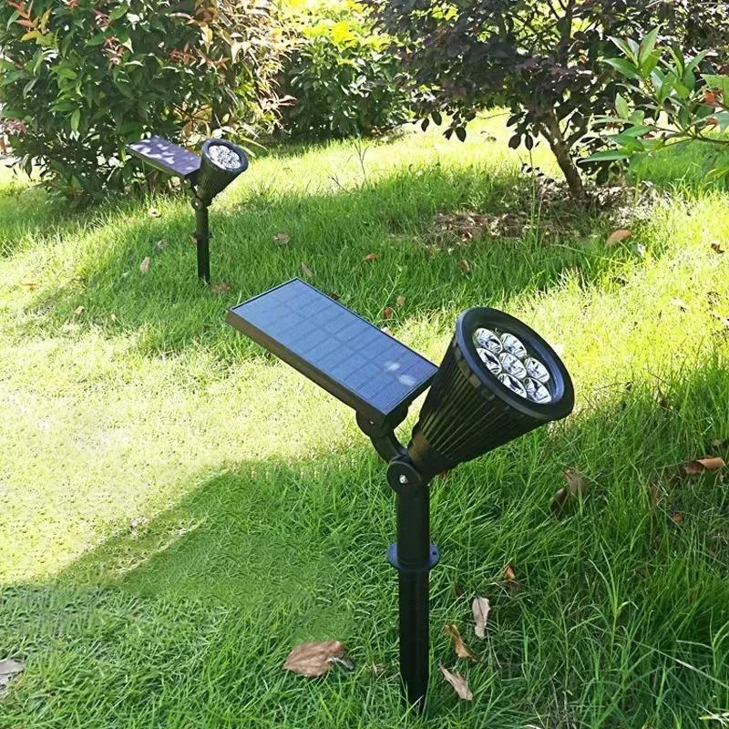 7LED Solar Light Outdoor Lawn Lamp Super Bright Rainproof Ground Lawn Lamp Home Outdoor Landscape Garden Projection Lighting