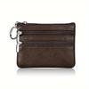 Porte-monnaie en cuir véritable pour femme, Mini pochette en peau de vache, Mini portefeuille avec chaîne