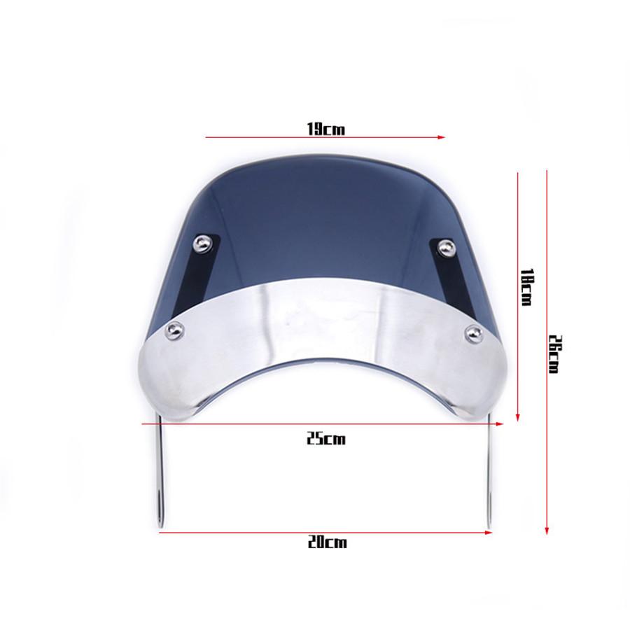 Universal  Fitting For 5"&7"Round Headlights Motorcycle Retro  Modification Windshield For Yamaha Xjr 1300/Xjr 1200/Xj 600S/Xj 400 Diversion  Honda Cg