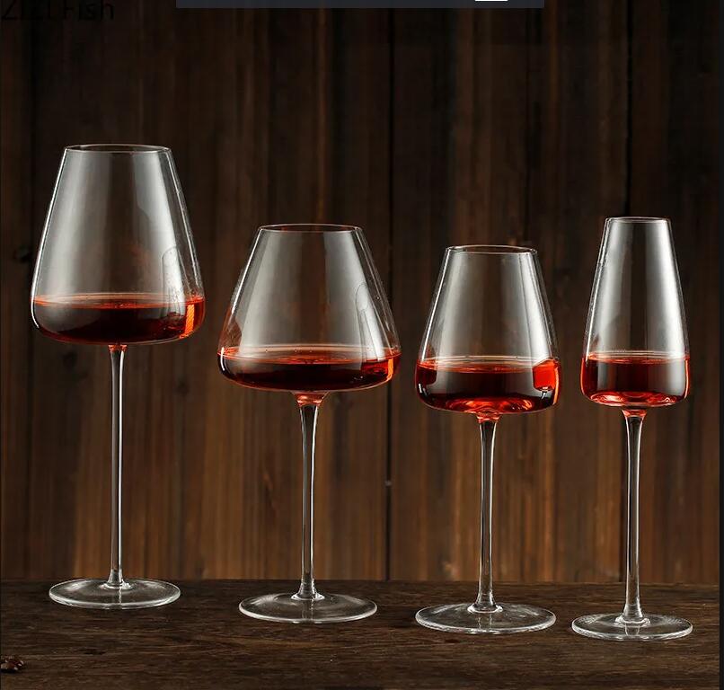 

Transparent Crystal Glass Red Wine High-footed Champagne Brandy Set Family Party