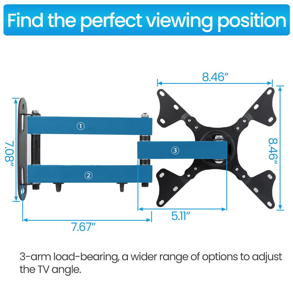 Universal Adjustable TV Wall Mount Bracket Universal Rotated Holder TV Mounts for 14 To 37 Inch LCD LED Monitor Flat Panel