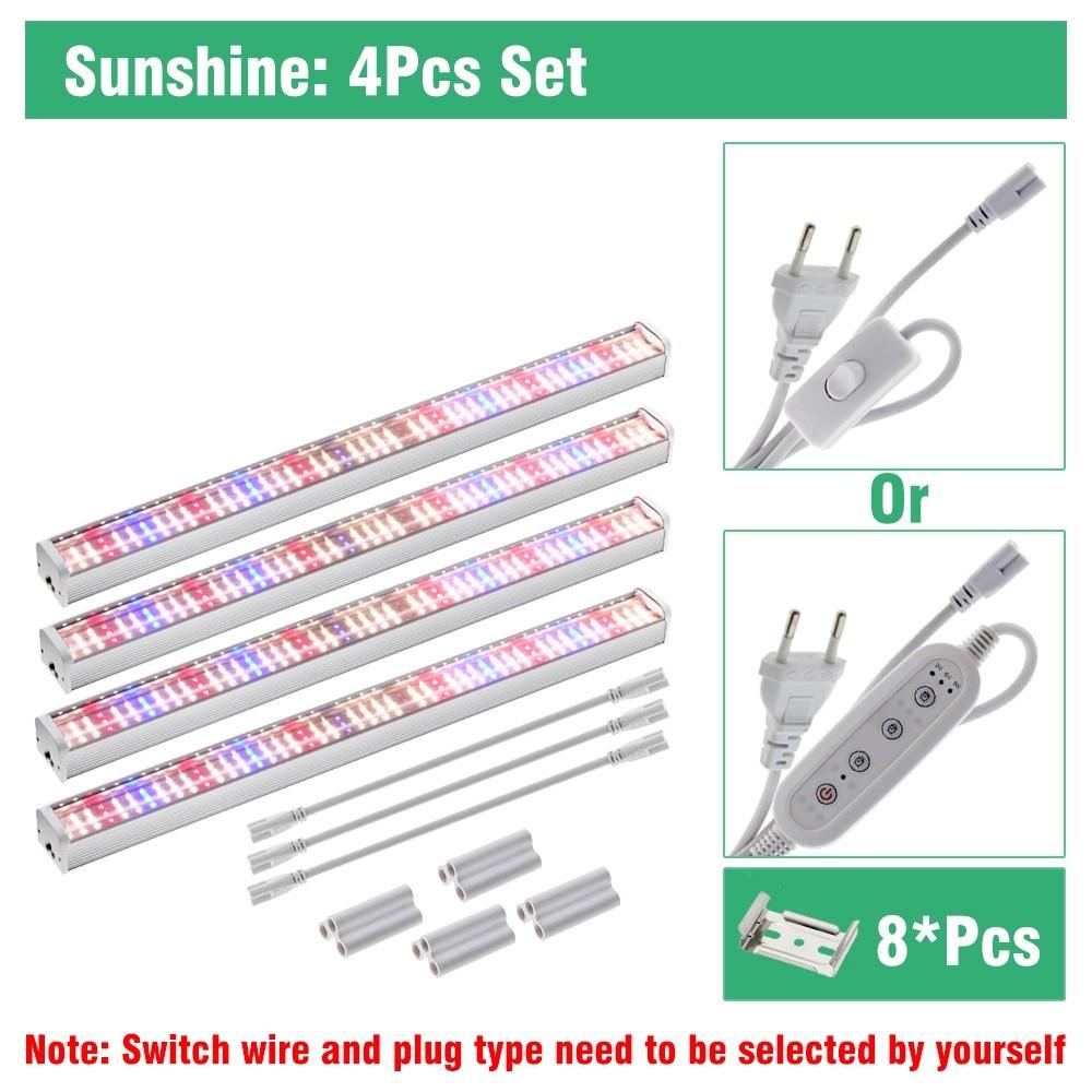 100-277V Tube Waterproof Indoor Plants Flower Seedling Growth Light LED Grow Light Household Full Spectrum Plant Light