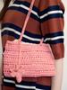 Tinknit Flora Knit Shoulder Bag_Pink