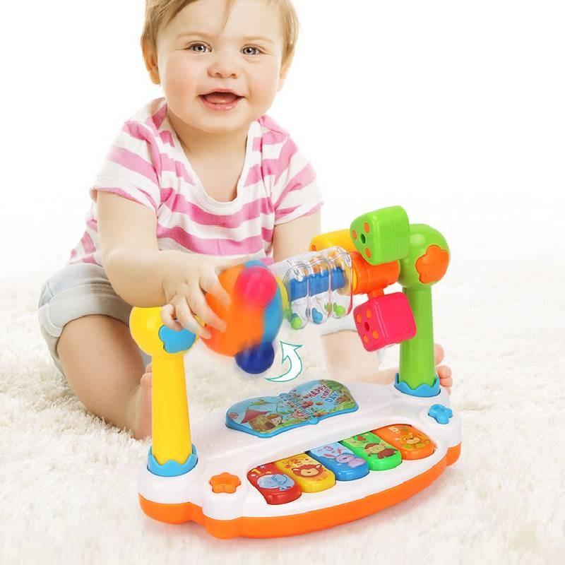 Keyboard Electronic Baby Toy Lights Early Learning Singing Instrument Music