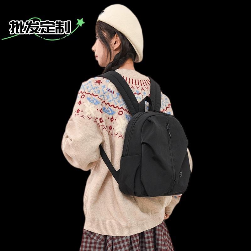 Schoolbag New Versatile Lightweight Nylon Backpack Female Large Capacity Student School Bag Ladies Commuter Backpack