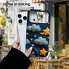 Phone Case: 2D Flat, Suitable for iPhone 18, 17, 16, 15, 14, 13, 12Pro Protective Case, Starry Sky Fabric, Perfect Christmas and Halloween Holiday Gif