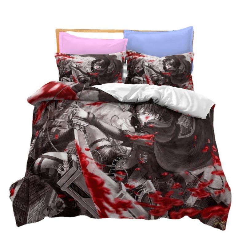 Bedding Kit, Attack Giant Series Size Three-Piece Quilt Cover