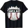 Vintage Tampa Bay Baseball Skyline Tampa Bay Baseball T-Shirt