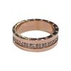 Korean Style Rose Gold Micro-Inlaid Diamond Titanium Steel Ring for Men and Women