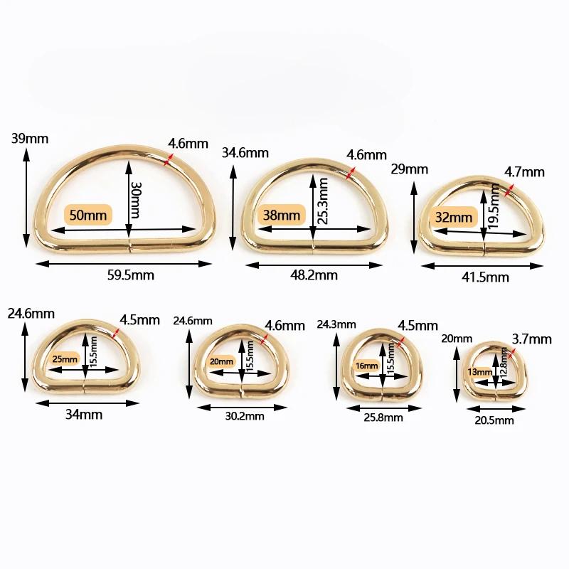 5/10Pcs Meetee 20/25/32/38mm Metal Buckles for Bag Strap D Ring Clasp Dog Collar Decor Connect Hooks DIY Hardware Accessories