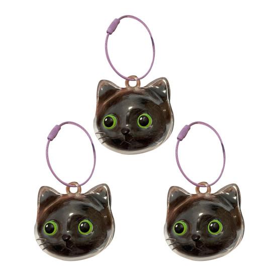 3 ks Sběratel kočičích chlupů Přívěsek Pamětní Úložná krabička na chlupy domácího mazlíčka Přívěsek na klíče Průhledná lahvička pro chlupy domácích mazlíčků Suvenýr Kroužek na klíče Dárek pro majitele koček