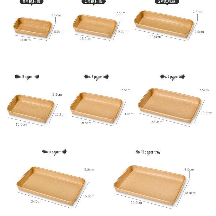 Einweg-Kraftpapier-Essteller - Rechteckig/Quadratisch, Lebensmittelqualität für BBQ, Picknick, Party.