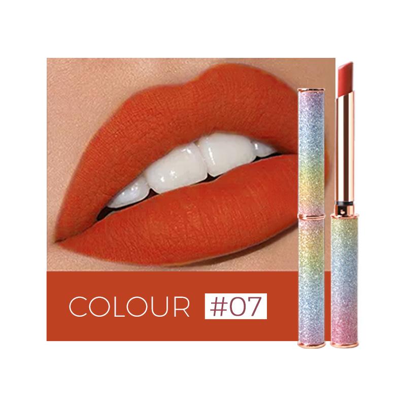VIBELY Starlight Sparkle Matte Lipstick Dip-in-Cup, No-Fall Crushed Diamond Lipstick