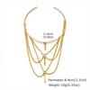 Gold Plated Open Upper Arm Bracelet for Women Multilayer Rectangle Charm Tassel Armband Cuff Bangle Boho Jewelry Party Summer