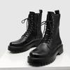 Couple's Casual Boots Four Season Men's and Women's High Top Leather Boots Fashion Thick Soled Non Slip Plus Size Outdoor Boots