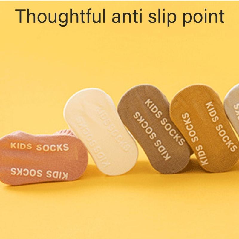 2pcs Anti Skid Toddler Socks Soft Crew Length Socks Middle Tube Design For Secure Movement On Hardwood Floors