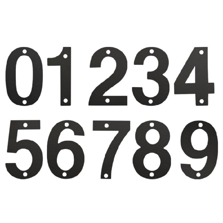 Contemporary Stainless Steel Building Numbers Modern Designings Address Number Plaste Simple Installation for Household
