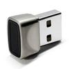Silver Aluminum Alloy USB Fingerprint Login Device - Driver-Free, Plug and Play.
