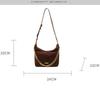 French Style Versatile Suede Handbag Women's Casual Crossbody Bag Retro Texture Single Shoulder Bag Neutral Minimalist Style