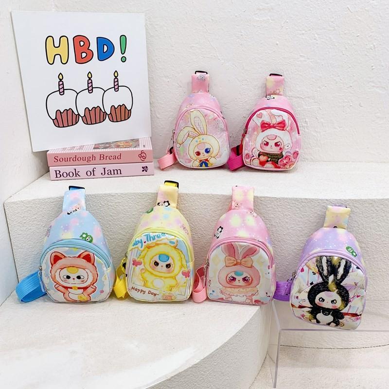 Baby Three Printed Children Shoulder Crossbody Chest Bag Outdoor Wallet Cartoon