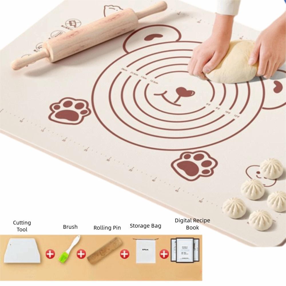 Non-Slip Kneading Dough Mat Reusable Pizza Dough Mat High Quality Silicone Baking Mat Kitchen Use