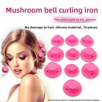 1/10PCS Silicone Hair Curler Mushroom Hair Curler Bell Hair Curling Artifact Lazy Hair Curler