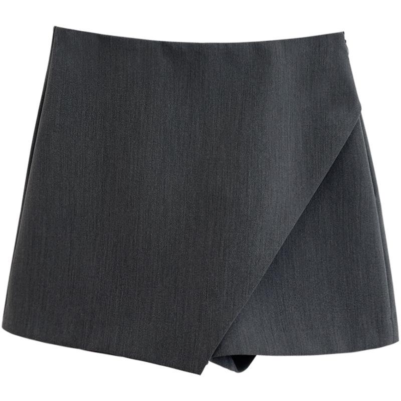 2025 Summer High-Waist Slimming A-Line Skirt Shorts for Women - Casual Petite Hip-Wrapping Style