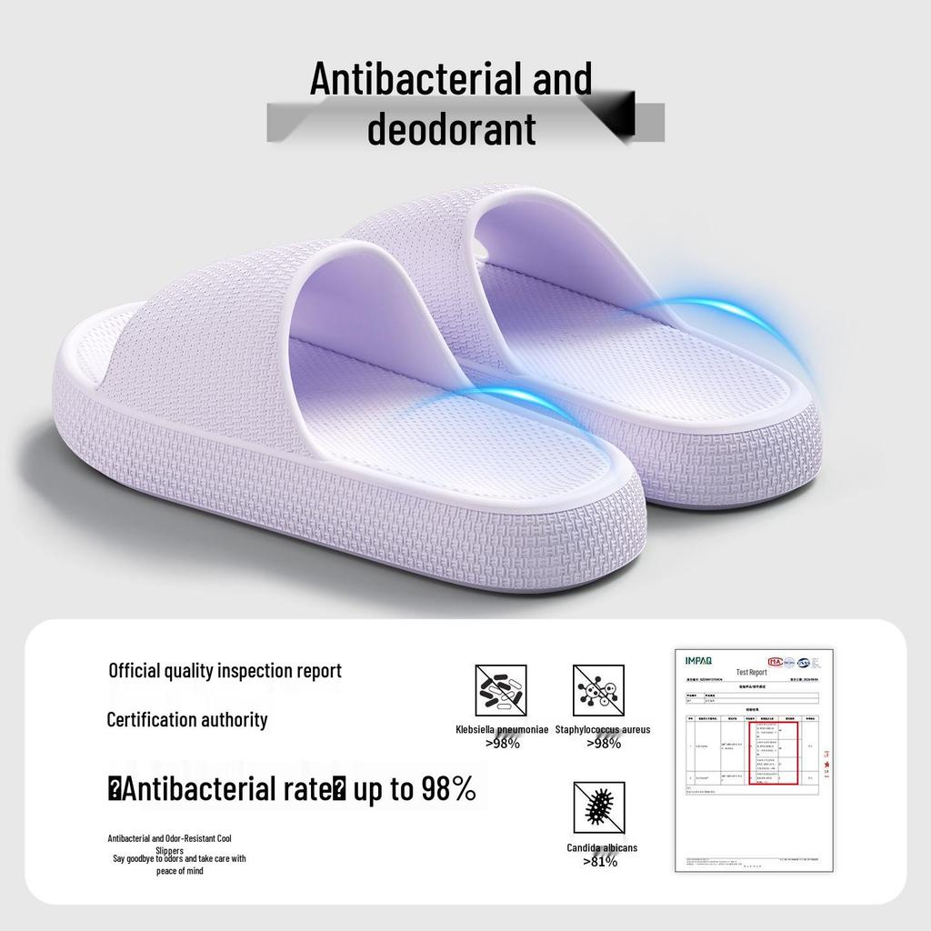 Jie Liya Small Grid Women's and Men's Non-slip EVA Slippers - Summer 2025 Collection for Indoor Comfort and Fresh Feet.