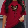 Fashion Women Love Fingers Print T Shirt Funny Casual O-neck Short Sleeves T-shirt Summer Female Tee Shirt