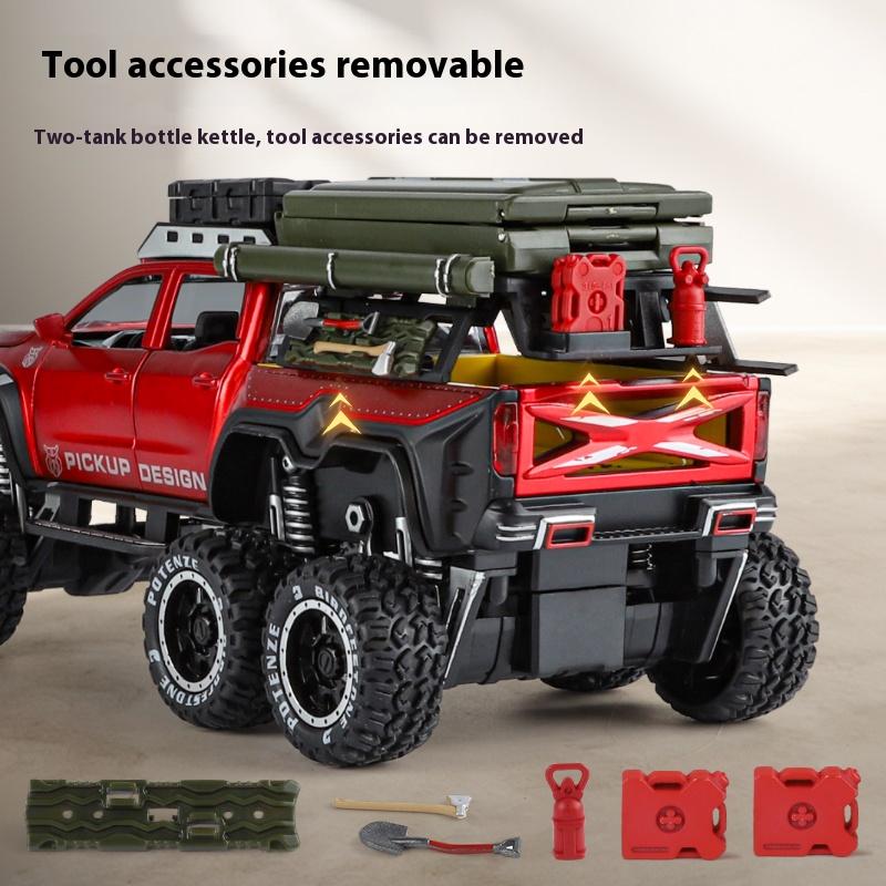 1/28 Scale Mercedes Benz X-Class Exy 6X6 Campervan Off Road Van Alloy Diecast Model Car Trendy Home Furnishings Holiday Gifts for Boys