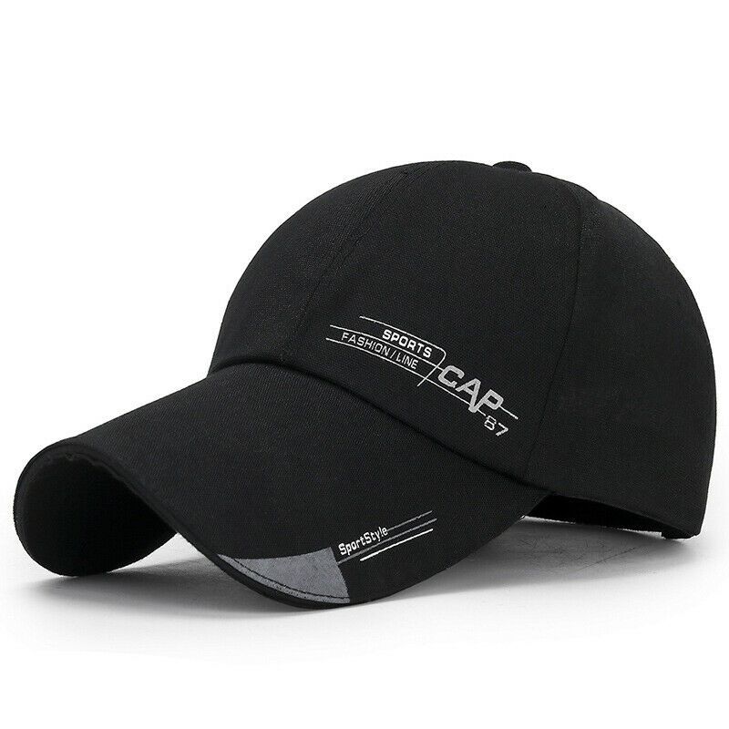 Unisex Casual Adjustable Summer Baseball Cap Black Sports Hat Sport Women Men