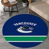 1PC Vancouver Hockey Art Round Rug, Non-slip Chair Mat, Home Decor, Circle Carpet Perfect for Office, Bedroom, Living Room,Christmas gift