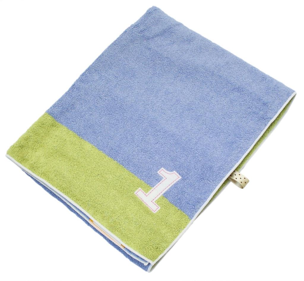 Tanaka Sangyo Imabari Towel Bath Number Light Blue Towel, Color, Kids, 01,