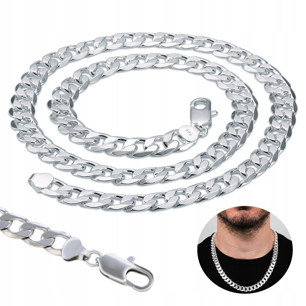 Silver Men' Chain, Cuirass, DIAMONDED ITALIAN Chain + FREE