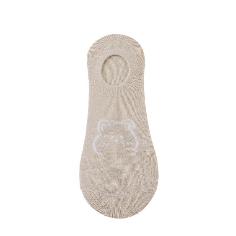 Female Spring and Summer Thin Cartoon Cute Invisible Silicone Non Slip Do Not Fall with The Boat Socks