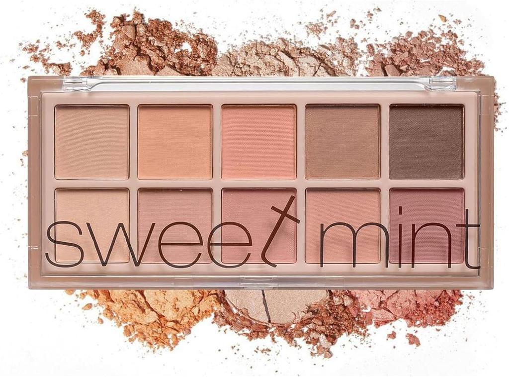 Eyeshadow and Fine Unique Powder Amazing Eye Daily Create Confident Makeup 05 Pure Scent Mocha 10-color Palette, Pearl, Matte, Sparkle, Cosmetics,