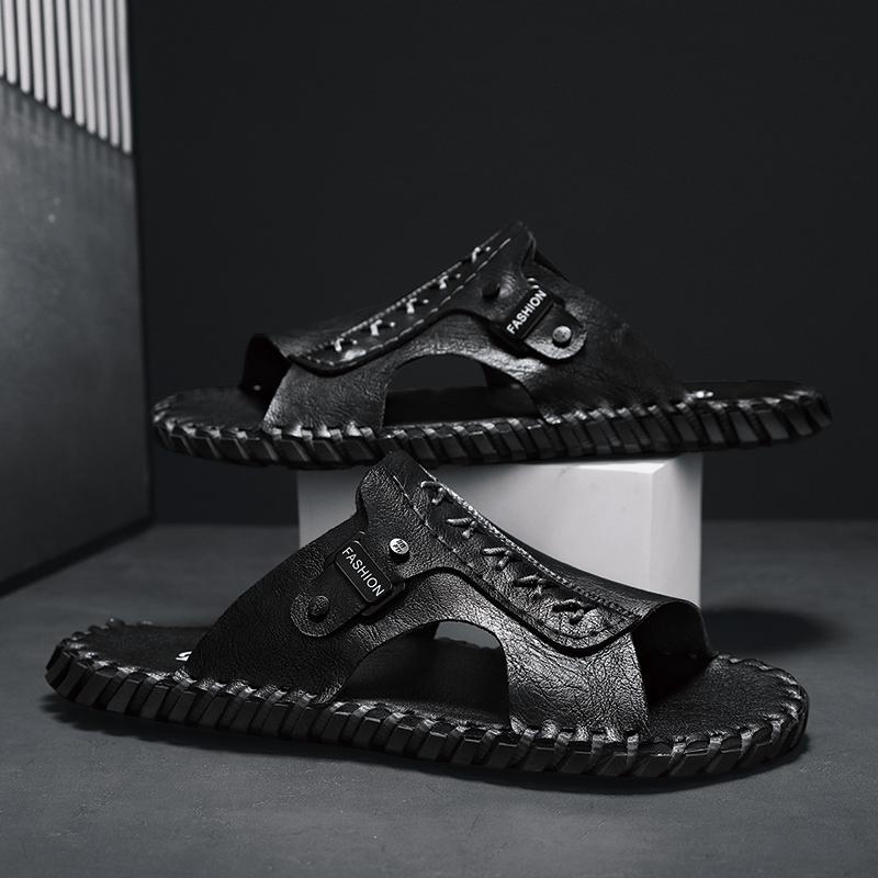 Fashion New Trend Men Sandals Outdoor Male Slippers Quick Dry Beach Slide Sandals Casual Nons-lip Half Drag Flip-flops Wading Aqua Shoes