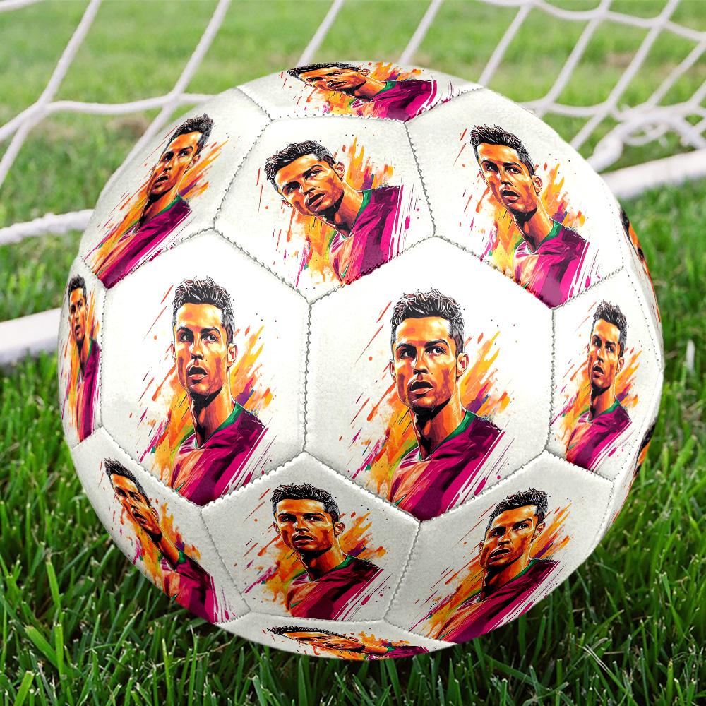 1 шт. Футбольный мяч Cr7 Размер 5 Машинная строчка Для тренировок на открытом воздухе и матчей Идеальный подарок для любителей спорта