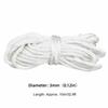 White Pull Cord Nylon Starter Rope Durable Recoil Starter Rope for GX160 Recoil Starter Chain Saw