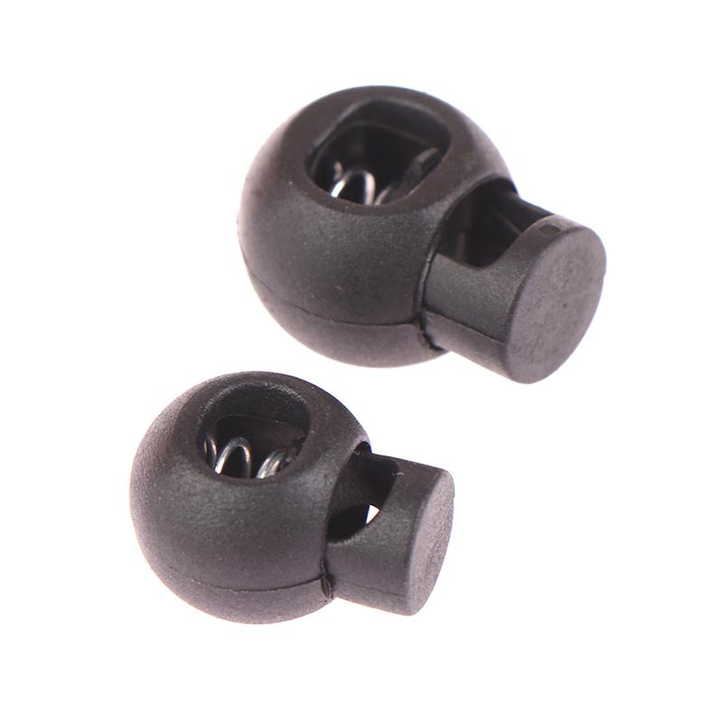 50Pcs Rope Cord Locks Clip Ends Round Ball Shape Luggage Lanyard Stopper Sliding Plastic Sewing Garden Home Cord Locks