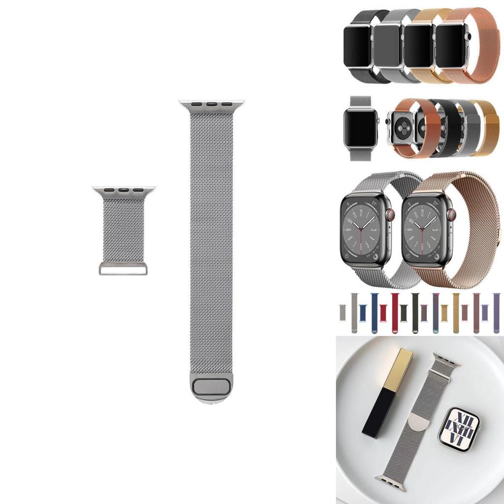 Pulseira Metálica Magnética 3D para iWatch 38mm 40mm 41mm com Fecho Magnético Contínuo para Uso no Escritório