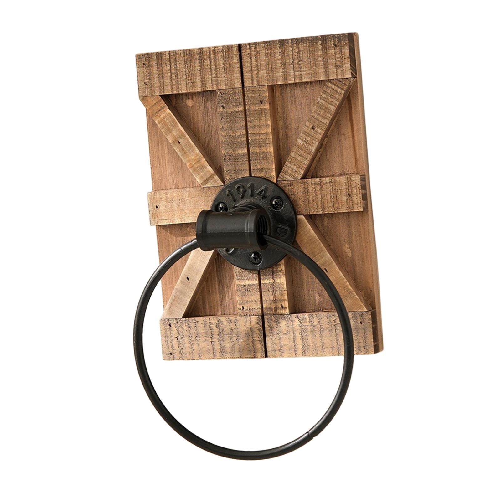 

Wall Towel Ring Retro Decorative Towel Rack for Entrance Bathroom Home Decor світло-коричневого кольору