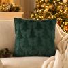 Christmas Tree Cover 45*45 Cm Plush Quilted Embroidered Decorative Throw Case for Couch Sofa Bedroom Living Room Decor (Without Insert)