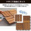 IRIS OHYAMA Wood Tile Deck Brown 9 Pieces Natural Wood No Tools Required Easy Installation Balcony [Set Product] WTD-12