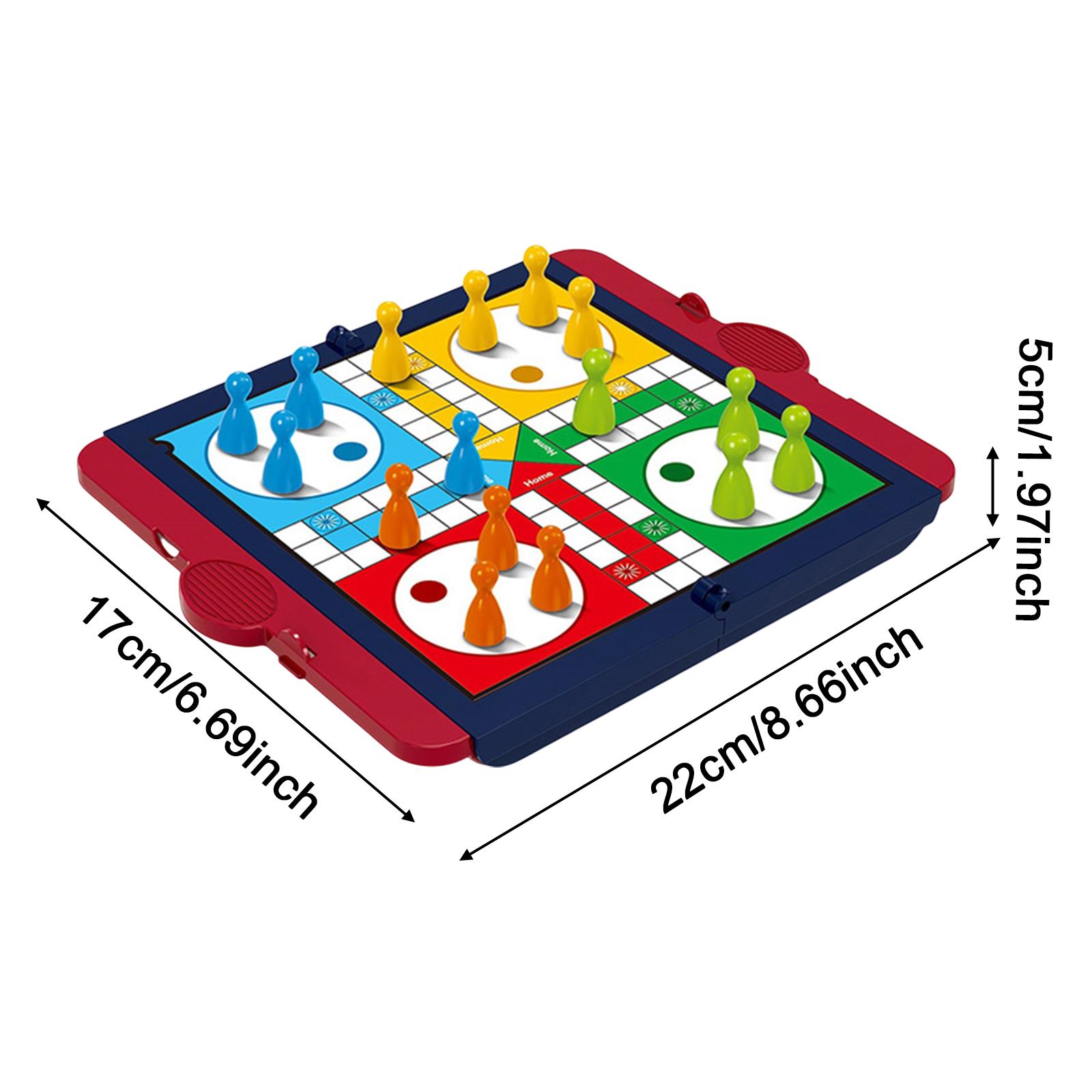 

Настольная игра Лудо со складным полем Классическая игрушка Досуг Стратегическая игра Летающие шахматы для семьи Все возрасты Игры для вечеринок Настольная игрушка красный