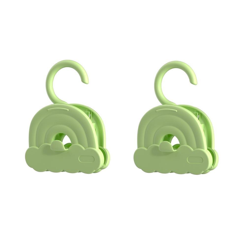 

2 шт. бесследные вешалки для юбок пластиковые прищепки многофункциональные прищепки для шкафов зелёный